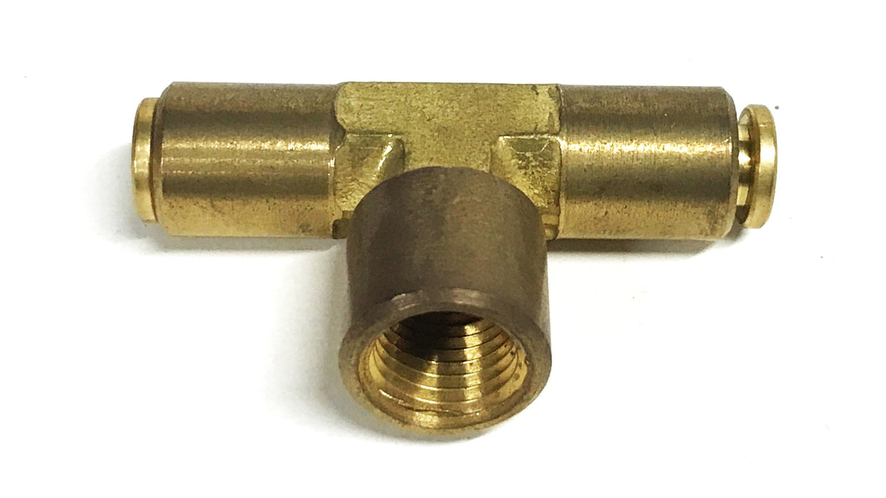 Eaton Aeroquip 1/4 Push-in x 1/4 inch NPT Female Brass Tee [Lot of 4] NOS