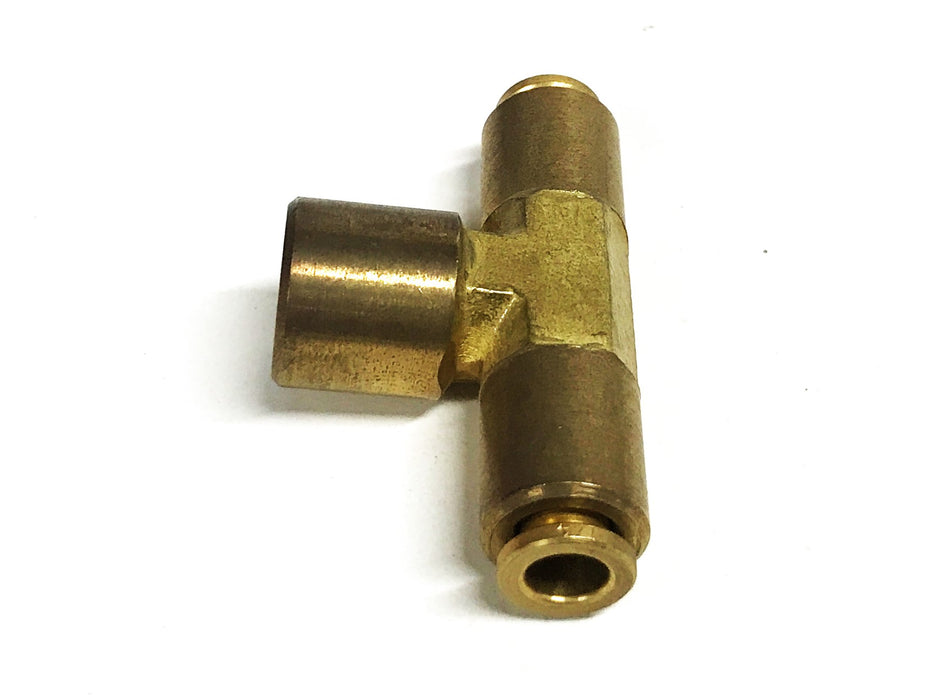 Eaton Aeroquip 1/4 Push-in x 1/4 inch NPT Female Brass Tee [Lot of 4] NOS