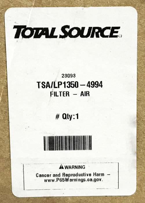 Total Source Forklift Air Filter LP1350-4994 NOS