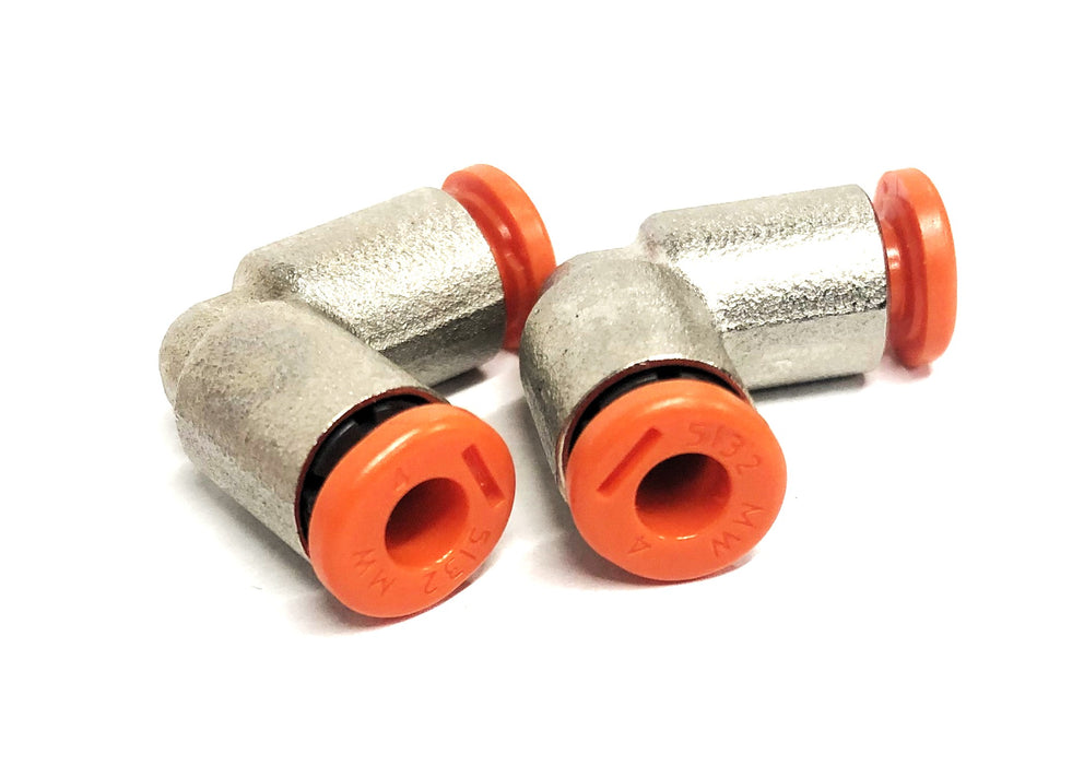 BREV/MW Quick Connect Elbow Fittings 4mm/4mm 5132 [Lot of 6] NOS
