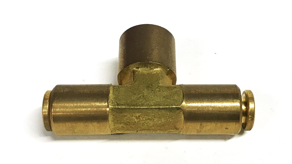 Eaton Aeroquip 1/4 Push-in x 1/4 inch NPT Female Brass Tee [Lot of 4] NOS