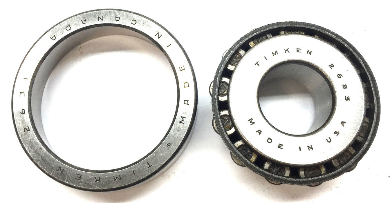 Timken Tapered Cylindrical Roller Bearing and Cup Assembly 2683 (2631) NOS