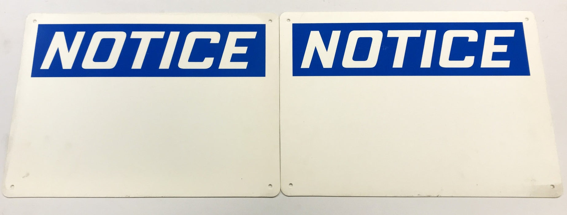 Unbranded Notice Sign [Lot Of 2] NOS