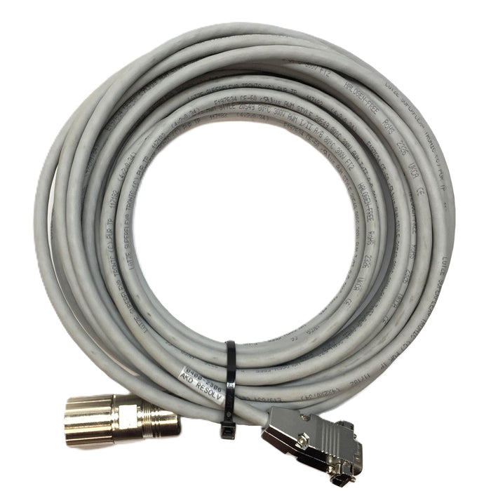 Lutze 30' Servo Cable w/12-Pin (ZP5) Circular and DB-15 Connector E197634 NOS