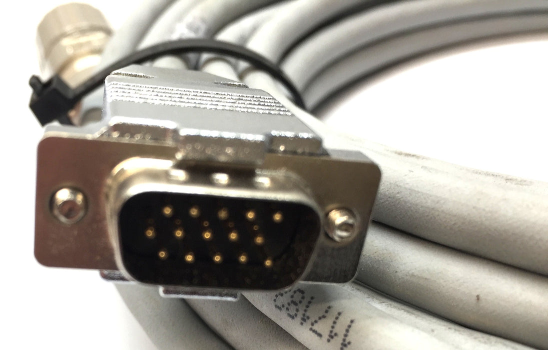 Lutze 30' Servo Cable w/12-Pin (ZP5) Circular and DB-15 Connector E197634 NOS