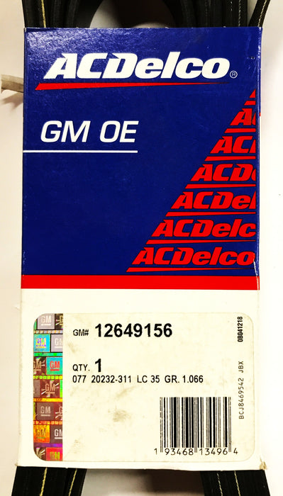ACDelco Serpentine Belt 12649156 NOS