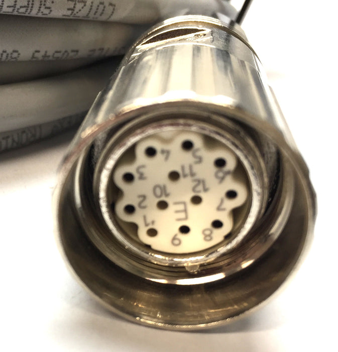 Lutze 30' Servo Cable w/12-Pin (ZP5) Circular and DB-15 Connector E197634 NOS
