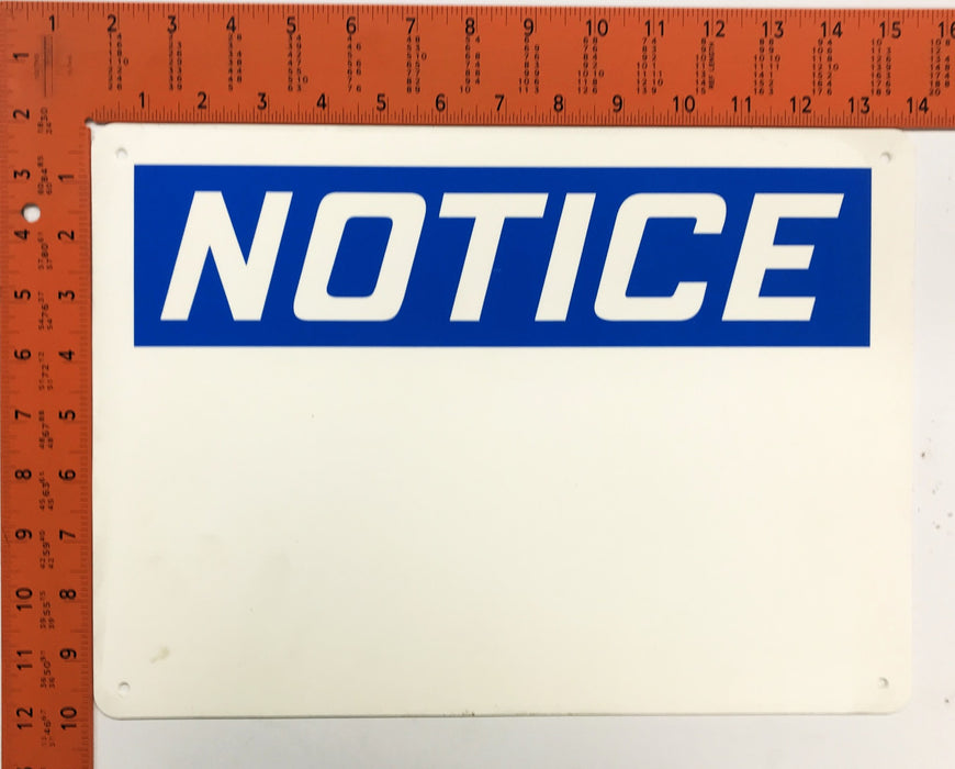Unbranded Notice Sign [Lot Of 3] NOS