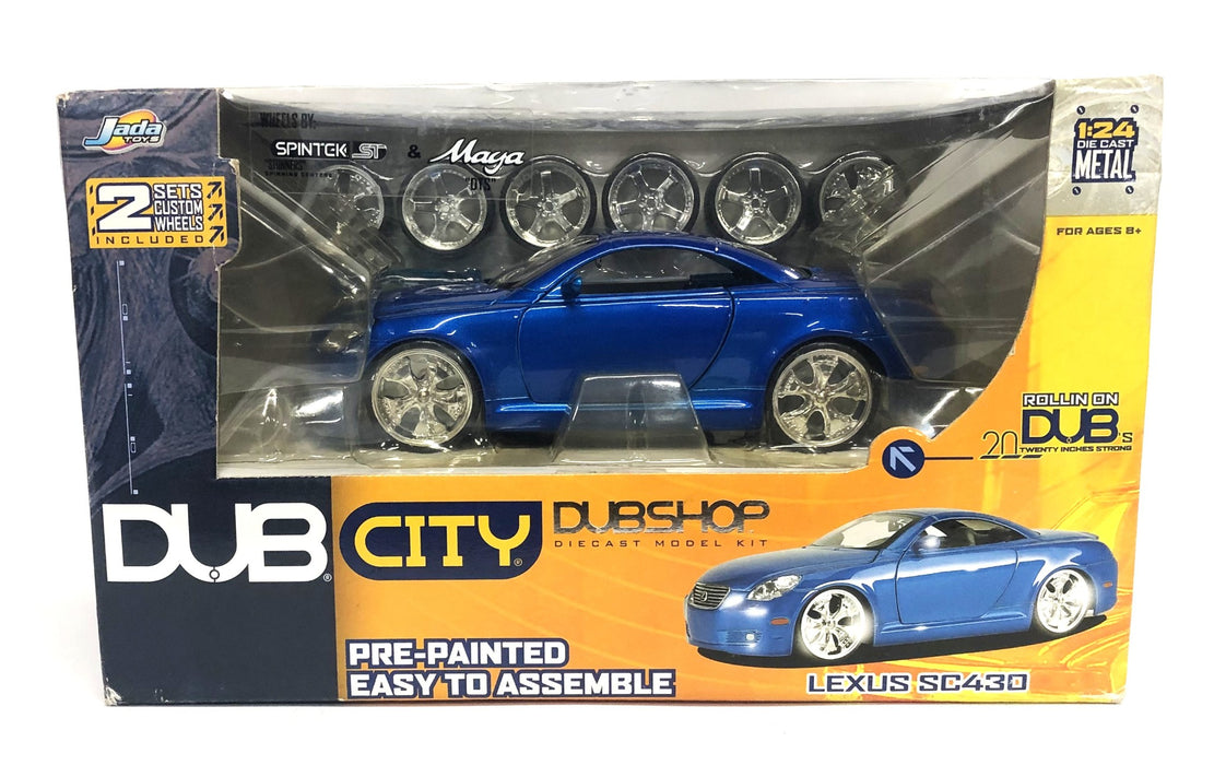 Jada Toys Dub City Dub Shop Lexus SC430 Blue Die Cast Model Car Kit 55987 NOS