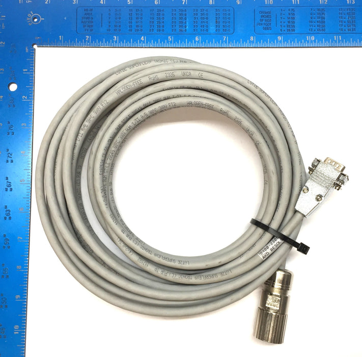 Lutze 30' Servo Cable w/12-Pin (ZP5) Circular and DB-15 Connector E197634 NOS