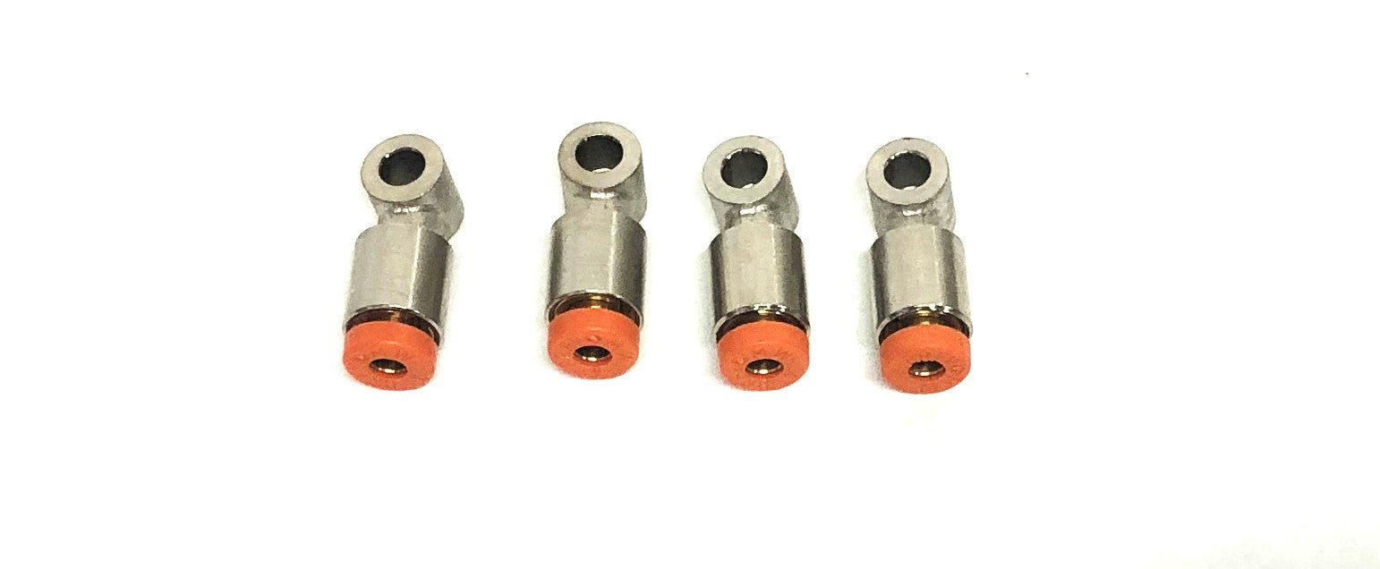 BREV/MW Pneumatic Quick Connect Fittings 4mm [Lot of 4] NOS