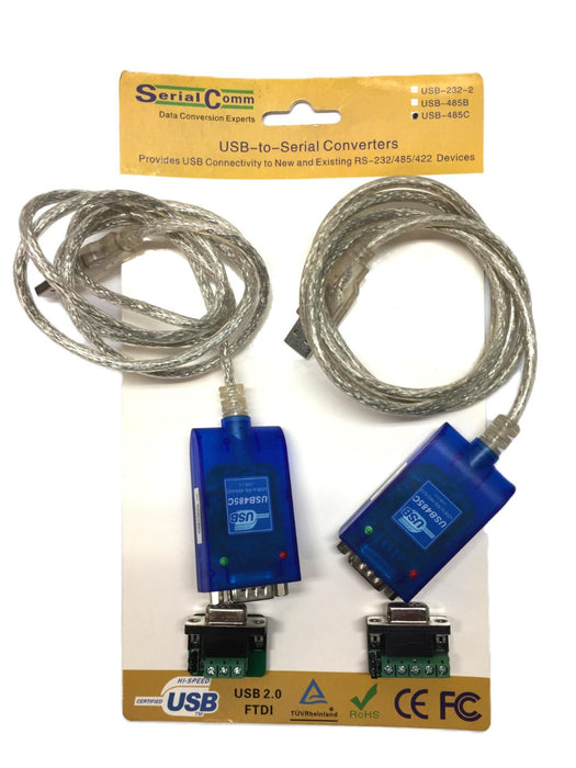 Serial Comm USB-to-Serial Converter USB 2.0 FTDI USB-485C [Lot of 2] NOS