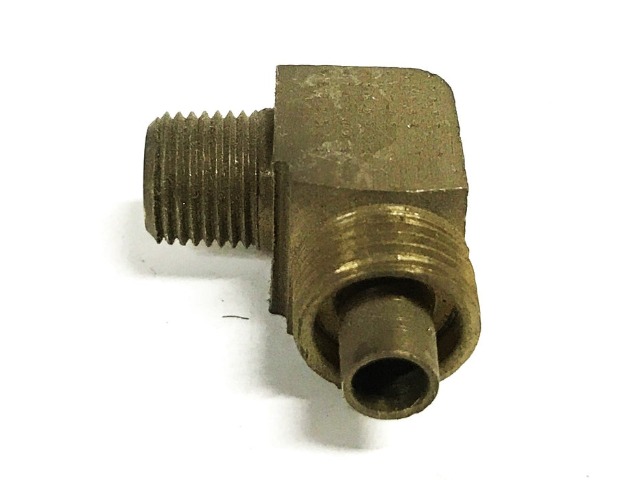 Eaton Aeroquip 1/8 inch NPT Male x 1/4 inch NPT Male Brass Elbow [Lot of 7] NOS