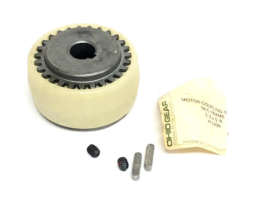 Ohio Gear 65 C Frame 3/4x5/8 Inch Motor Coupling 411436 NOS