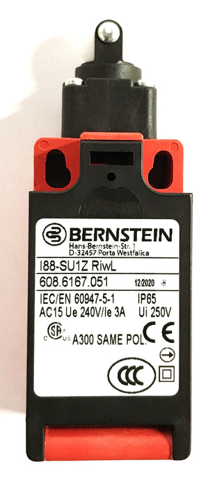 Bernstein Plastic Body Limit Switch with Roller I88-SU1Z-RIWL NOS