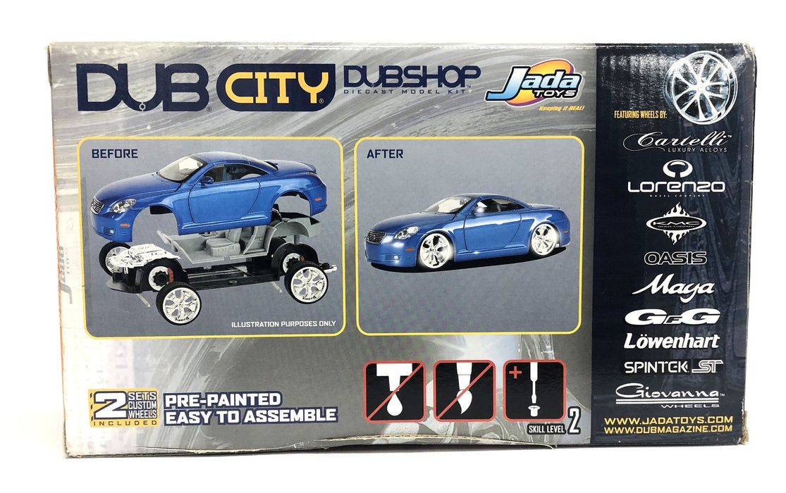 Jada Toys Dub City Dub Shop Lexus SC430 Blue Die Cast Model Car Kit 55987 NOS