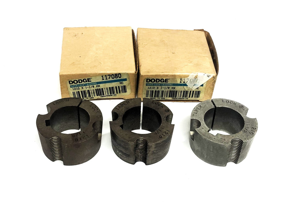 Dodge Split Taper-Lock Bushing 1210X1-1/8 KW (117080) [Lot of 3] NOS