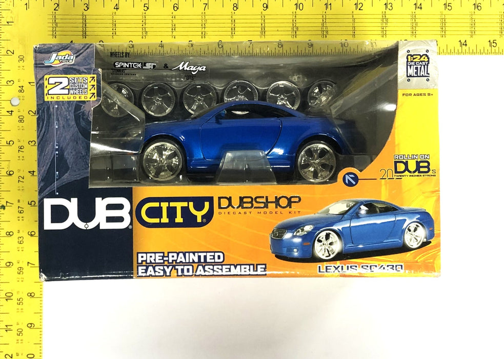 Jada Toys Dub City Dub Shop Lexus SC430 Blue Die Cast Model Car Kit 55987 NOS
