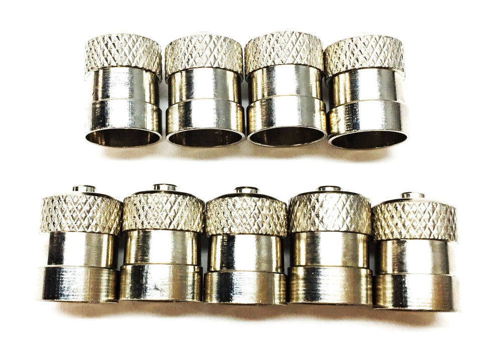 Unbranded 1/2" Chrome Valve Tire Cap [Lot of 9] NOS