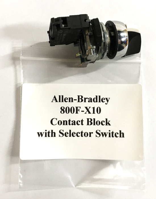 Allen-Bradley Contact Block with Selector Switch 800F-X10 NOS
