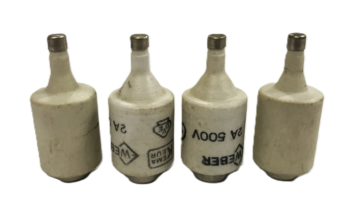 Weber 2A 500W Keme Keur Bottle Fuse [Lot of 4] NOS