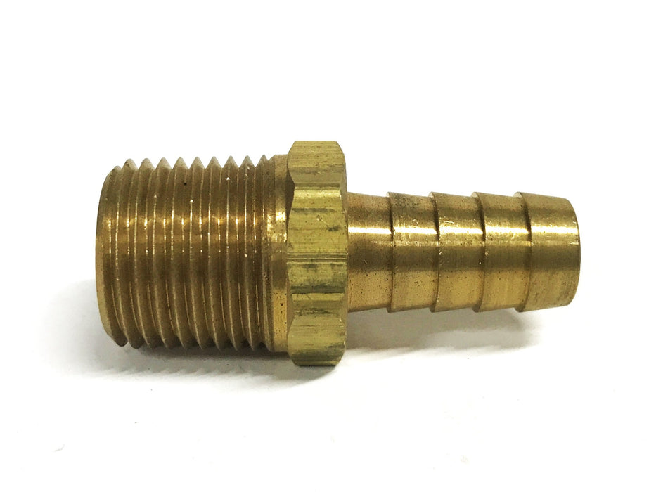 Unbranded 1/2 inch Barb x 1/2 inch NPT Male Brass Hose Fitting [Lot of 6] NOS