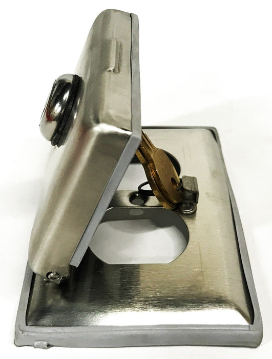 Pass & Seymour 1-Gang Stainless Steel Locking Wall Plate Cover WPH8L NOS