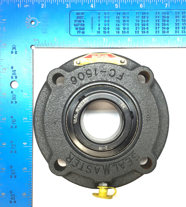 SealMaster 1-1/2" Set Screw Gold Line Flange Cartridge Ball Bearing SFC-24 NOS