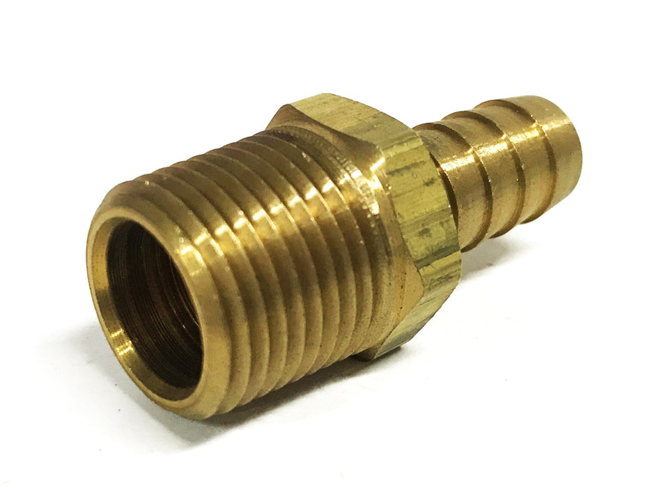 Unbranded 1/2 inch Barb x 1/2 inch NPT Male Brass Hose Fitting [Lot of 6] NOS