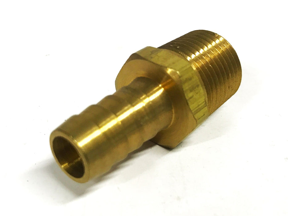 Unbranded 1/2 inch Barb x 1/2 inch NPT Male Brass Hose Fitting [Lot of 6] NOS