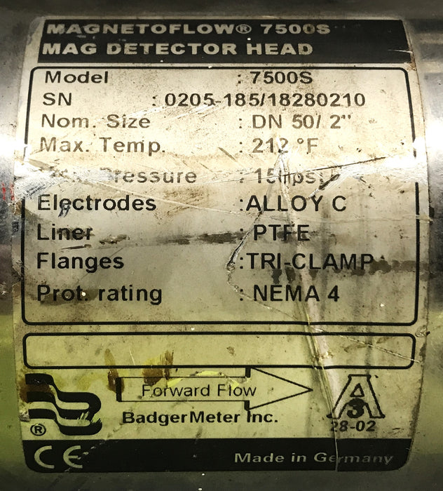 Magnetoflow 7500S Mag Detector Head 9008123 USED
