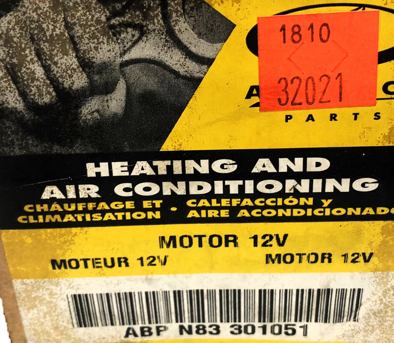 Alliance Parts 12V Heater Motor APB N83 301051 NOS