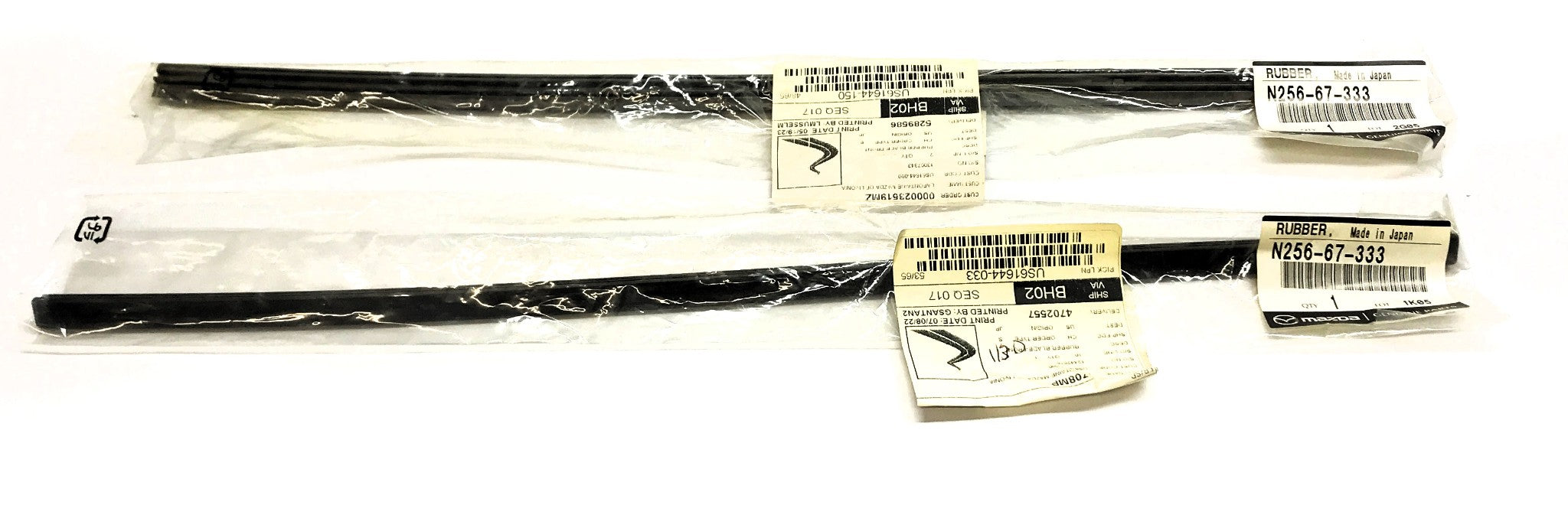 Mazda Wiper Blade Refill N256-67-333 [Lot of 2] NOS