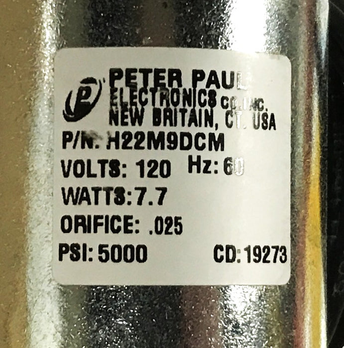 Peter Paul Electronics Solenoid Valve H22M9DCM NOS