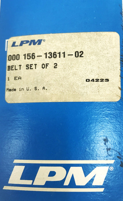 LPM Fan Belt LP156-13611-02 [Lot of 2] NOS