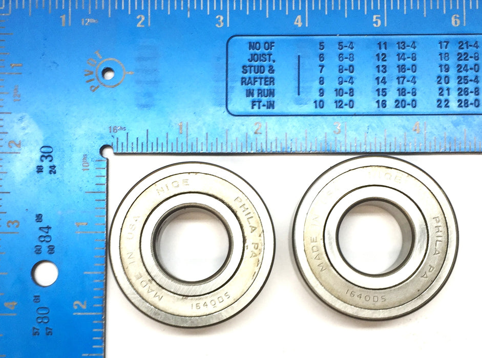 NICE Shielded Roller Bearing (No Box) 1640DS [Lot of 2] NOS