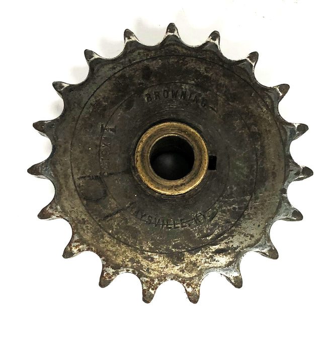 Browning 19 Tooth Roller Chain Sprocket With 3/4IN Bore Bearing 6019X1-1/8 USED