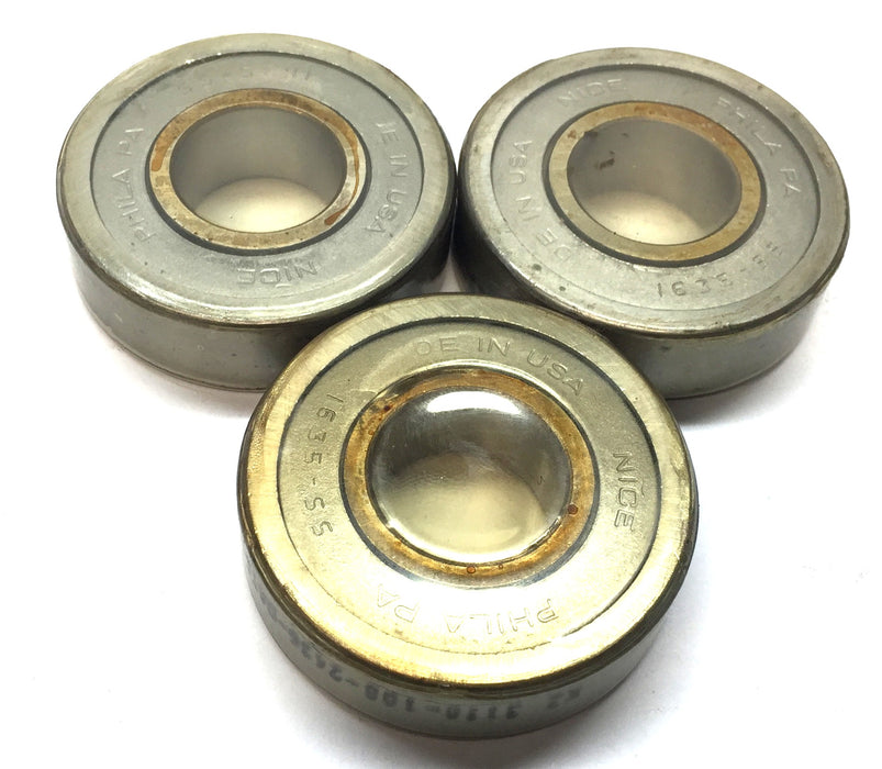 NICE Single-Row Roller Bearing (No Box) 1635-SS [Lot of 3] NOS