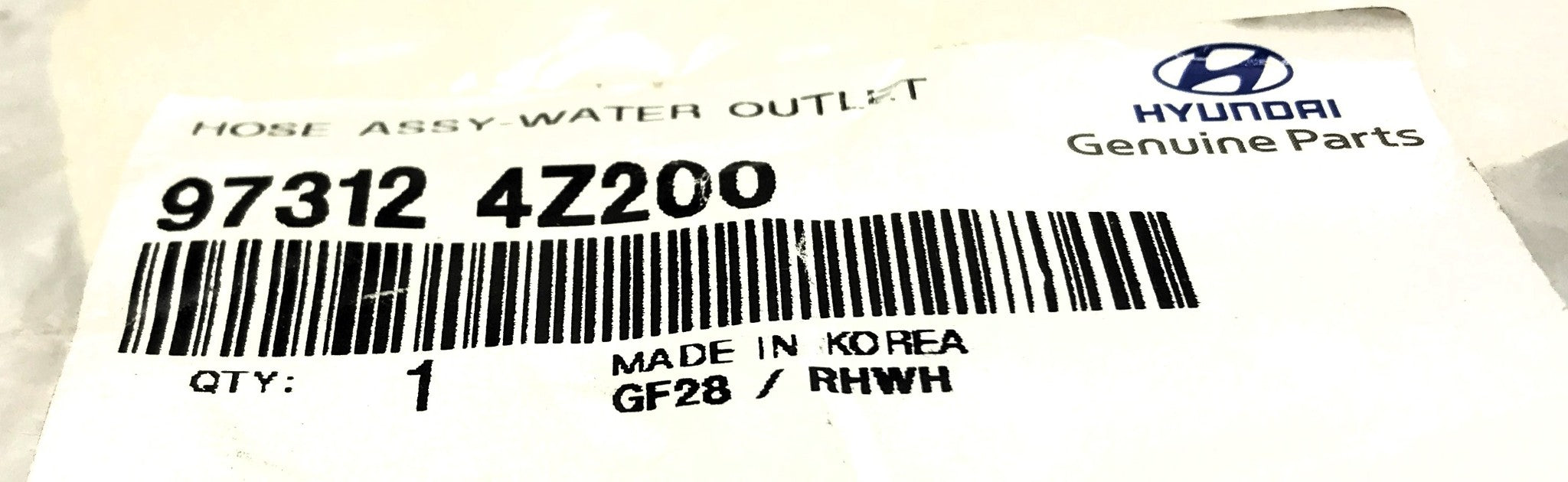 Hyundai HVAC Heater Hose 97312 4Z200 NOS