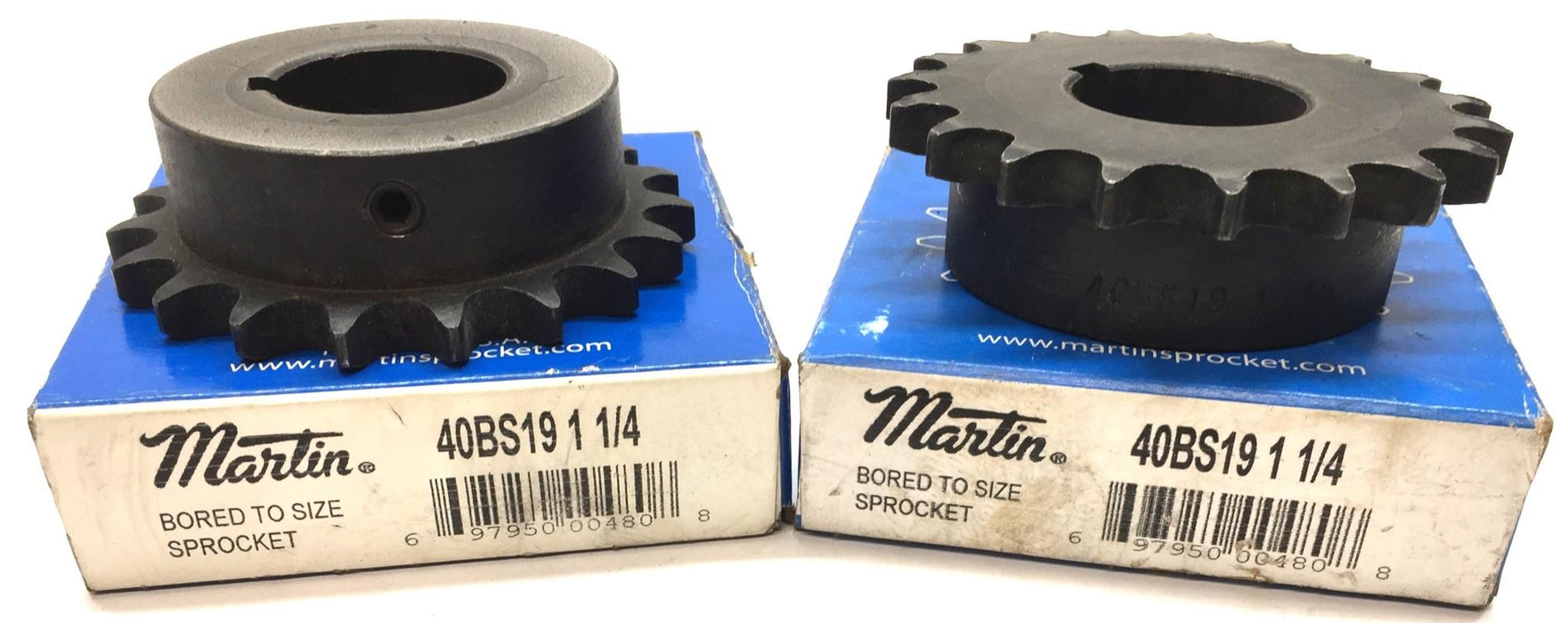 Martin Roller Chain Sprocket 40BS19 1-1/4" [Lot of 2] NOS
