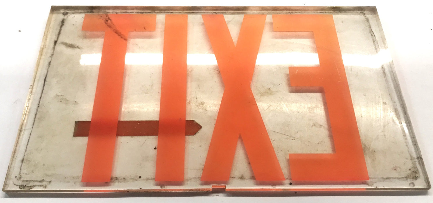 Unbranded Tapered Exit Sign 12" X 8" X 2" Inch USED