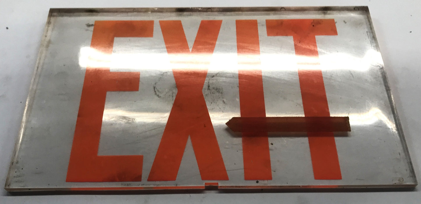 Unbranded Tapered Exit Sign 12" X 8" X 2" Inch USED