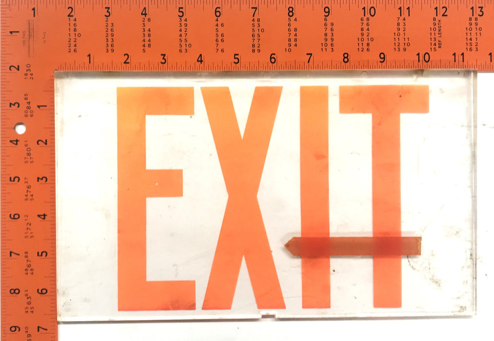 Unbranded Tapered Exit Sign 12" X 8" X 2" Inch USED