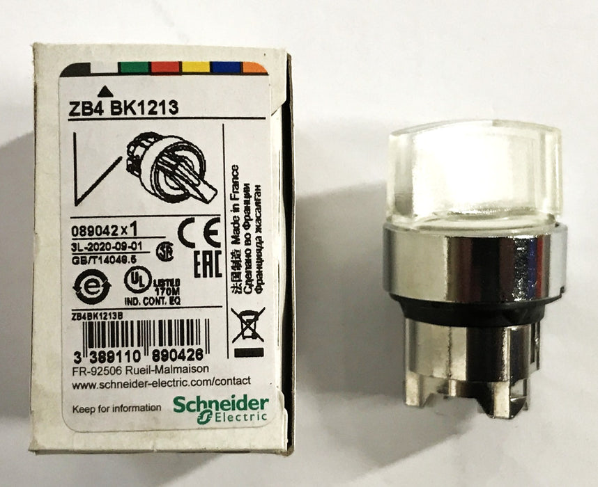 Schneider Electric Illuminated Selector Switch ZB4-BK1213 NOS
