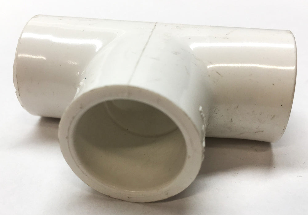 Charlotte 1/2" White PVC Tee SCH 40 SxSxS 401-005 (D2466) [Lot of 6] NOS