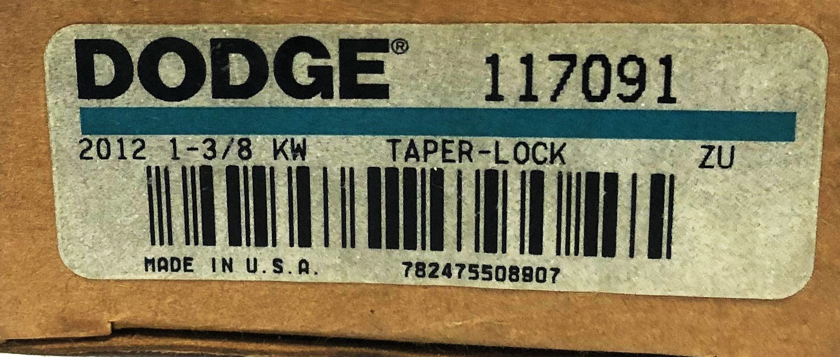 Dodge Split Taper-Lock Bushing 2012X1-3/8 KW (117091) [Lot of 2] NOS