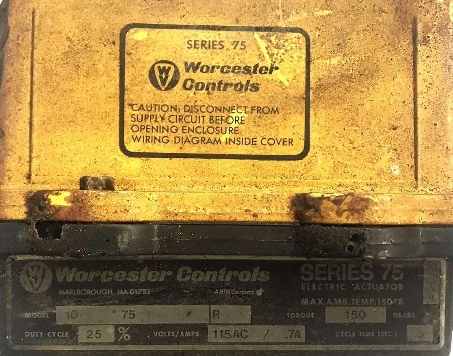 Worcester Controls Electric Actuator Series 75 USED