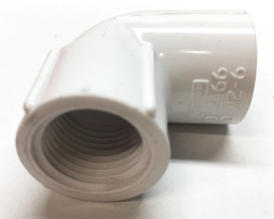 Nibco 1/2" White PVC Elbow SCH 40 S x FIP PVC-1 [Lot of 3] NOS