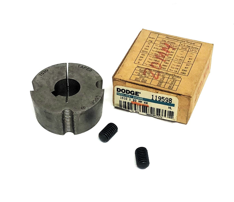 Dodge Split Taper-Lock Bushing 1610X20MM HL KW (119598) NOS