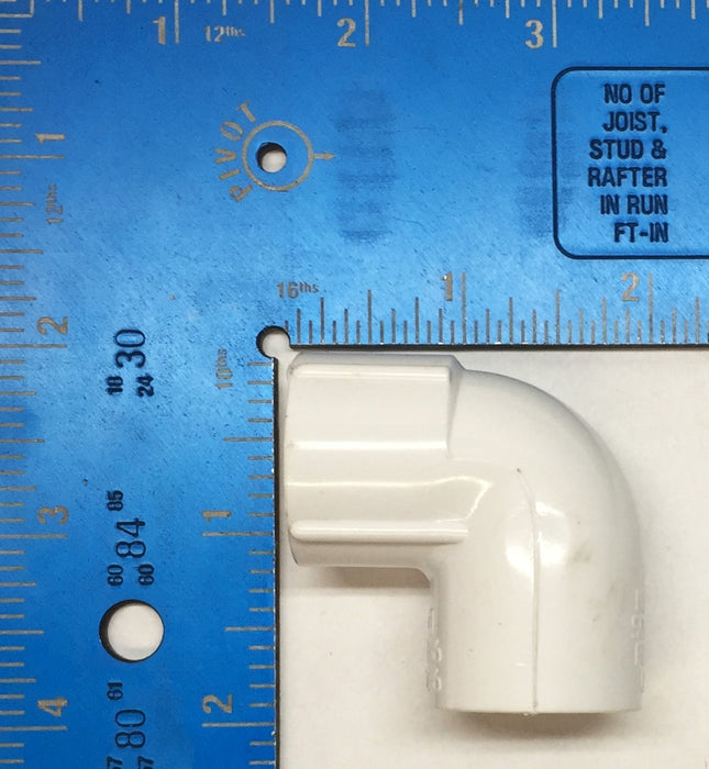 Nibco 1/2" White PVC Elbow SCH 40 S x FIP PVC-1 [Lot of 3] NOS